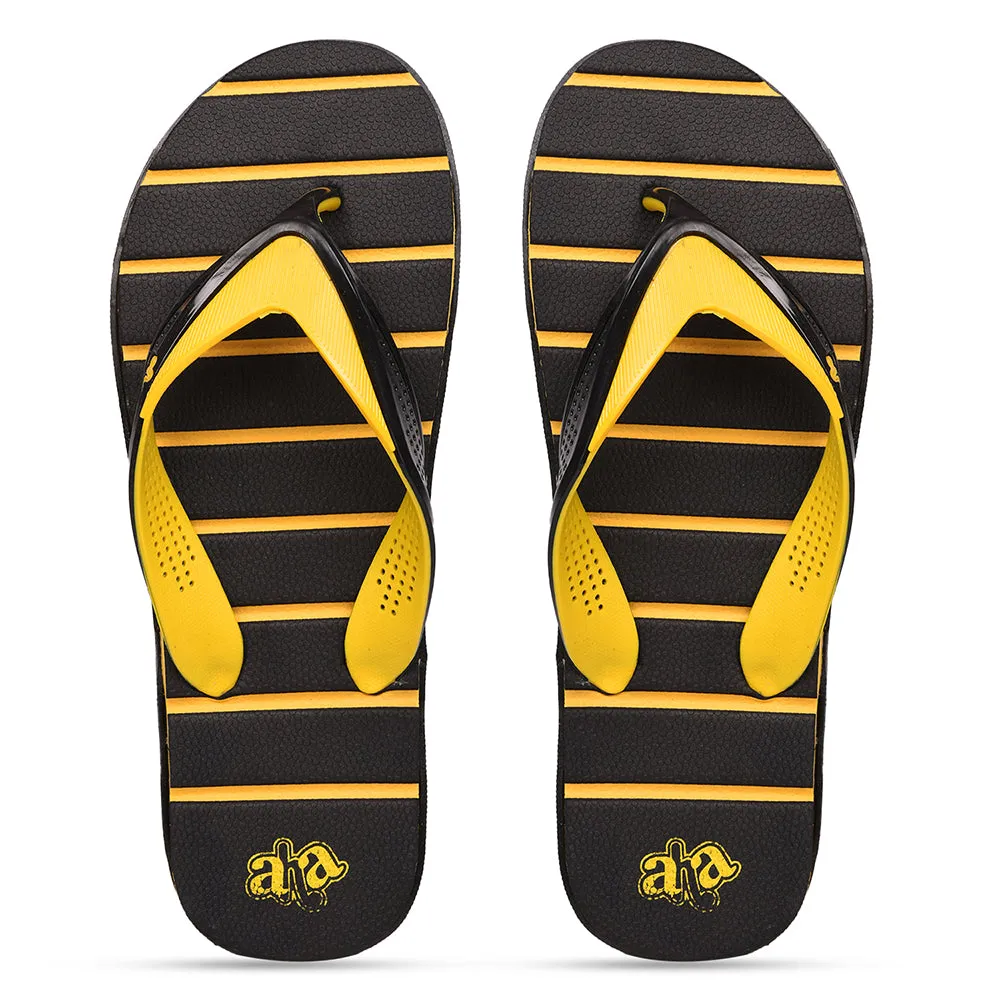 A-HA By Liberty HUNK-R3 Black Flip-Flops For Men