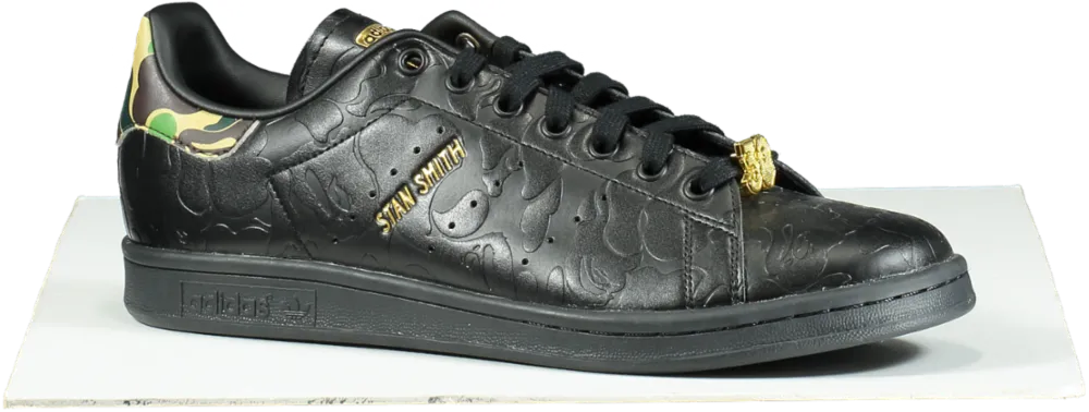 Adidas Black Stan Smith Bape Trainers UK 10