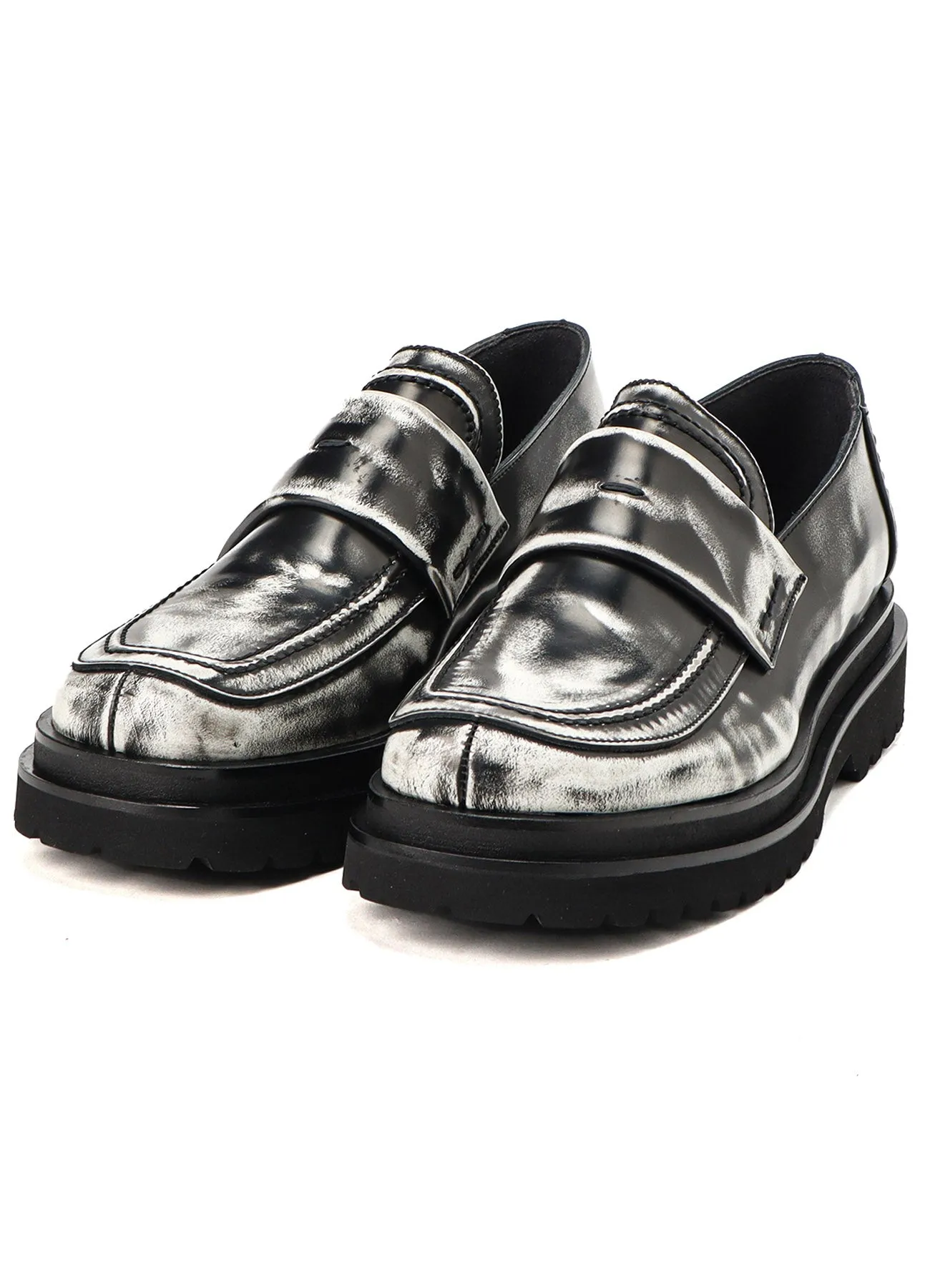 ADVANTIQUE LEATHER DOUBLE SOLE TUCK LOAFERS