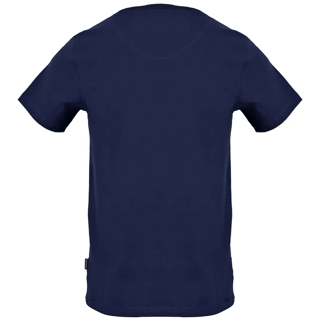 Aquascutum Small London Circle Logo Navy Blue T Shirt