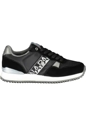 Black Polyester Women Sneaker