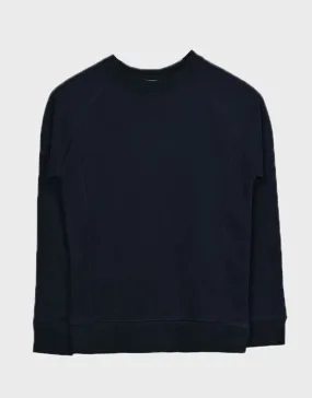 Boy's Crew Neck Terry Sweat Shirt-Navy