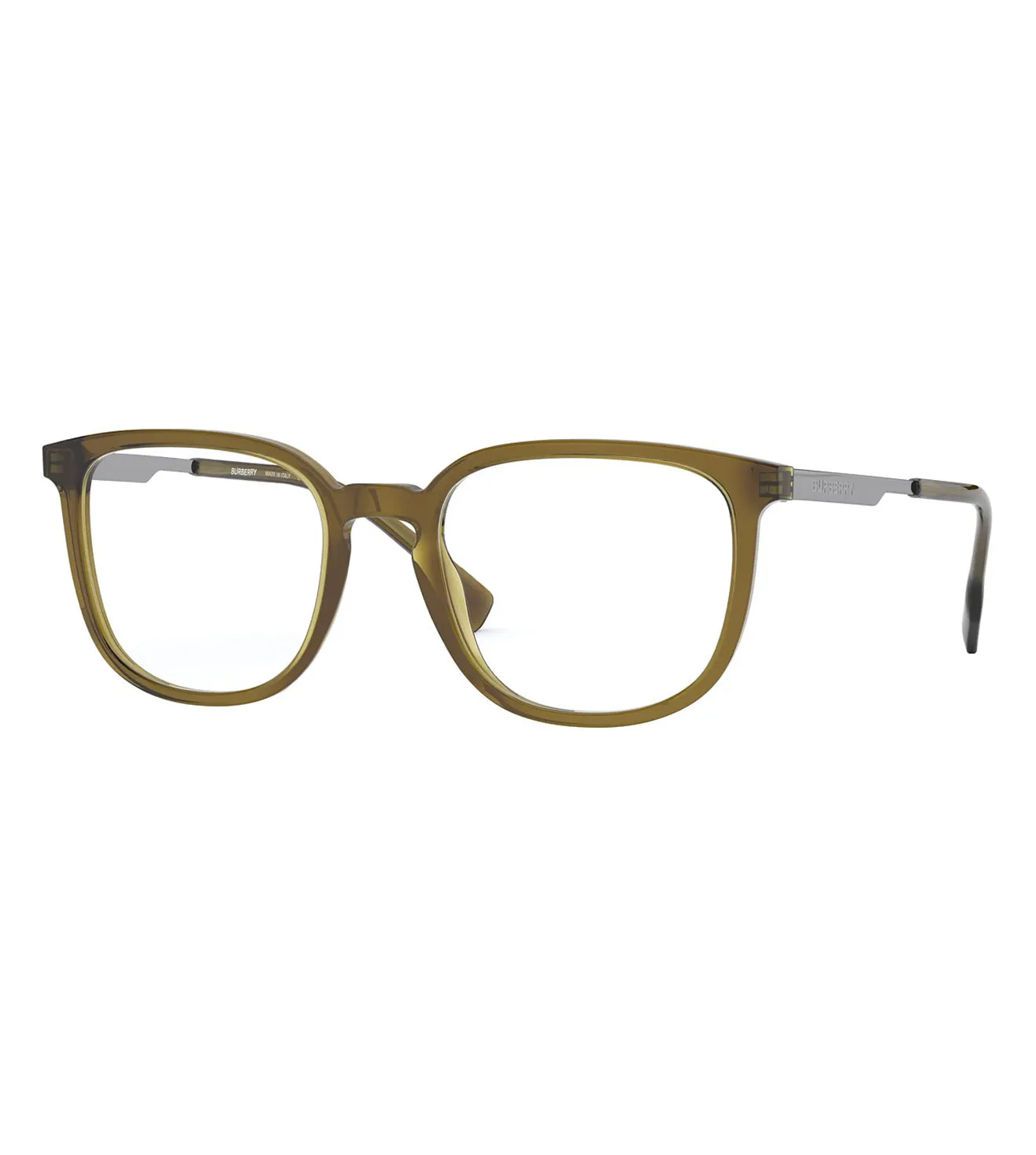 Burberry Men's Olive Square Optical Frames