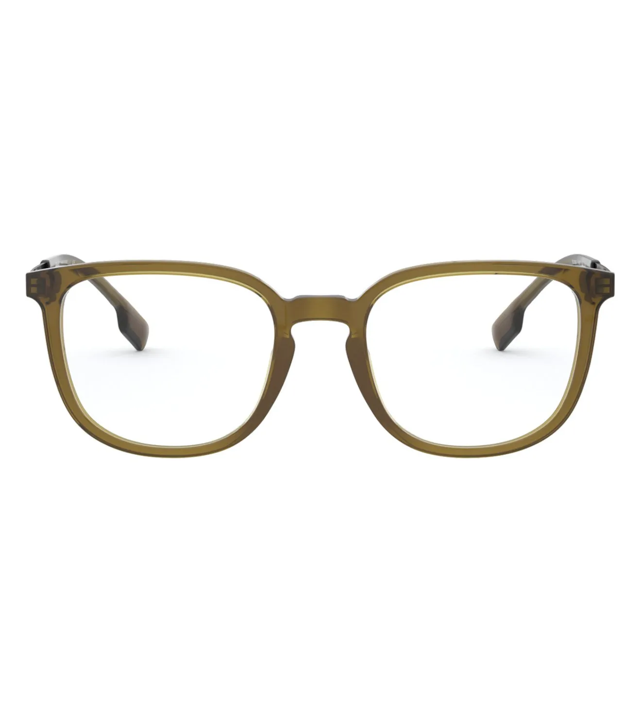 Burberry Men's Olive Square Optical Frames