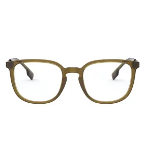 Burberry Men's Olive Square Optical Frames