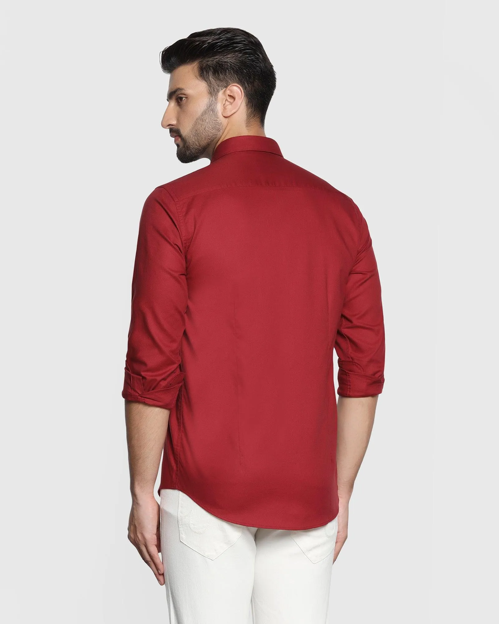 Casual Maroon Solid Shirt - Lure