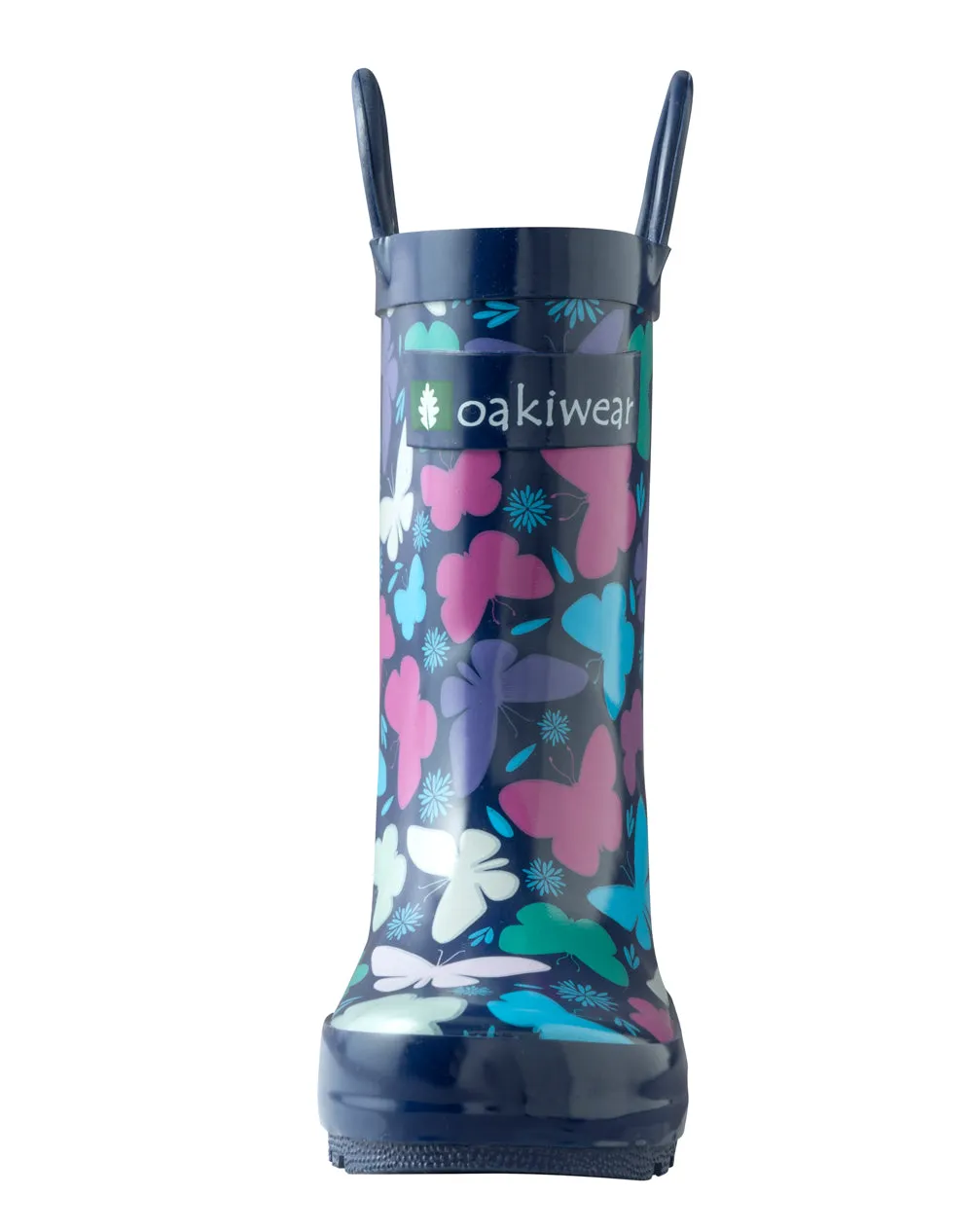 CHILDREN’S RUBBER RAIN BOOTS, BRIGHT BUTTERFLIES