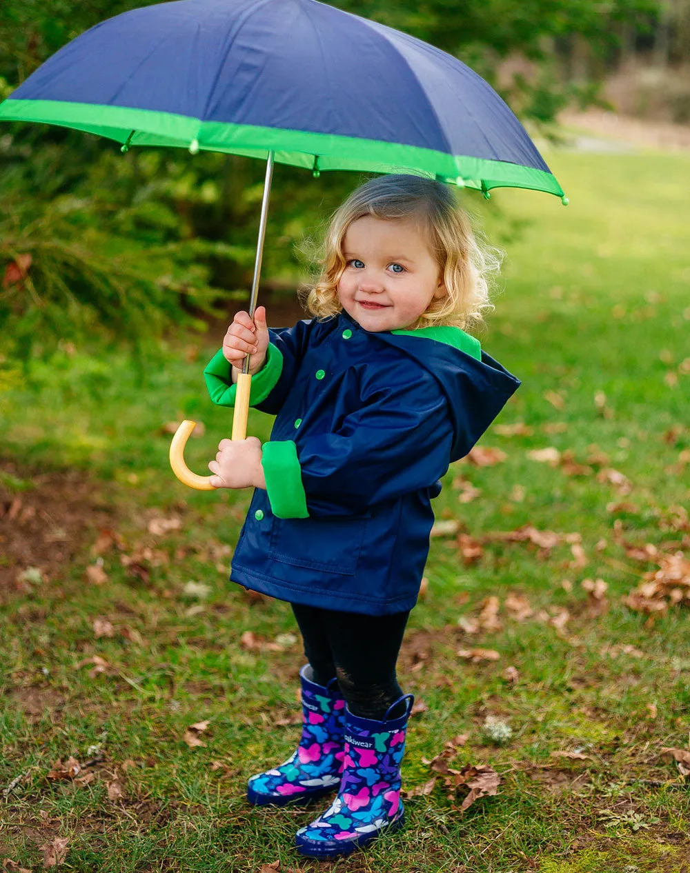 CHILDREN’S RUBBER RAIN BOOTS, BRIGHT BUTTERFLIES