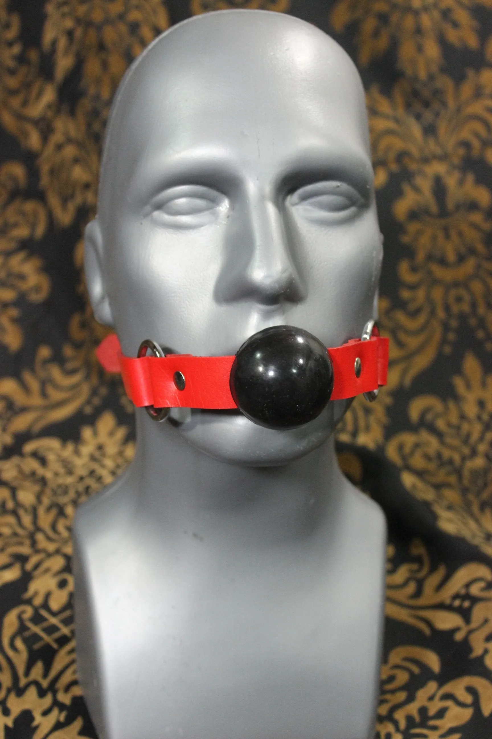 Classic Ball Gag in Black and Red