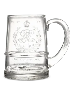 Coronation of King George VI and Queen Elizabeth Glass Tankard