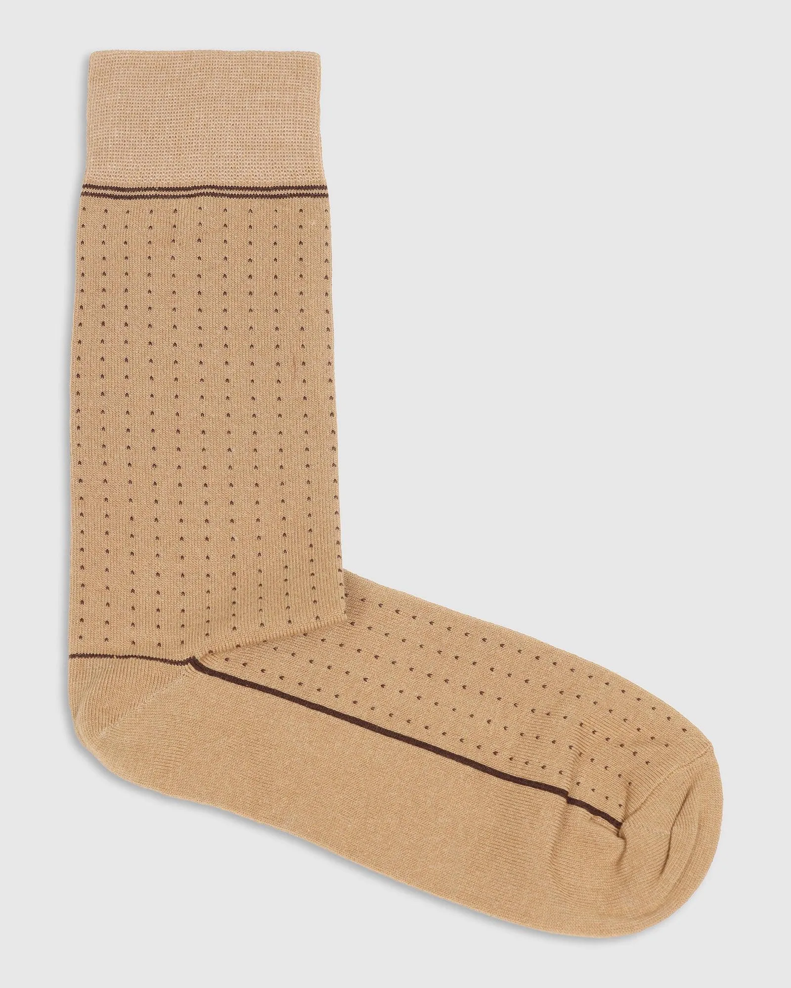 Cotton Beige Textured Socks - Star