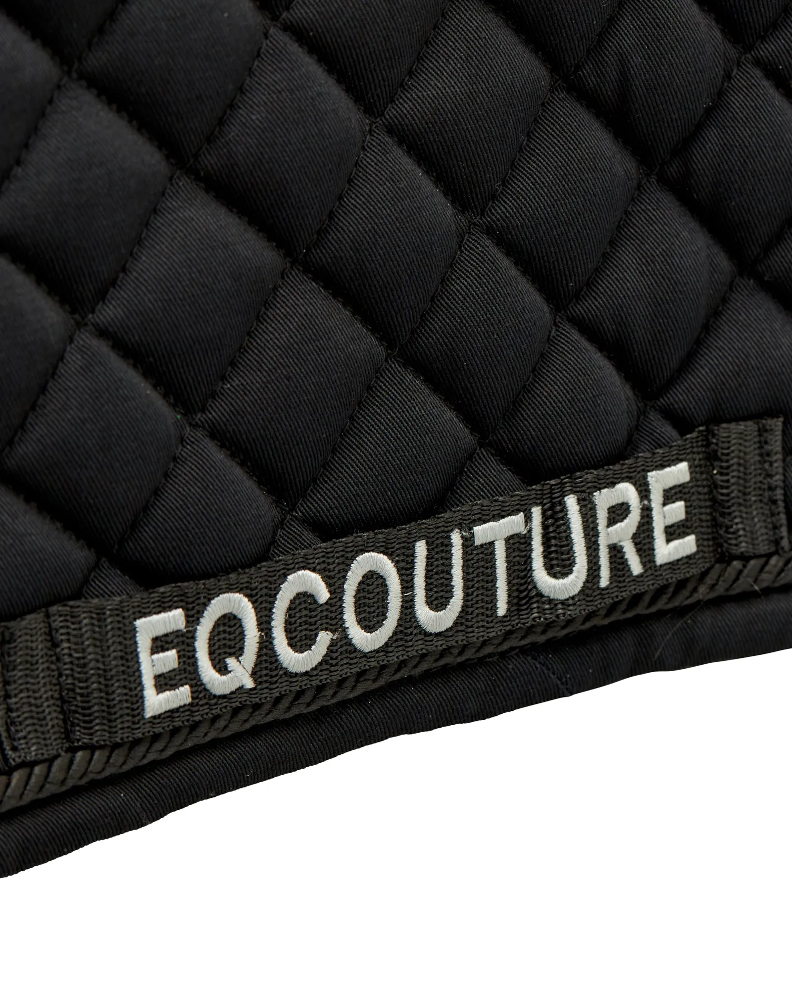 Eqcouture 'Symmetry' Classic Quilt Dressage Saddle Pad - CHARCOAL (BLACK)