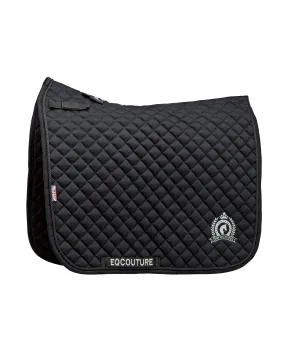 Eqcouture 'Symmetry' Classic Quilt Dressage Saddle Pad - CHARCOAL (BLACK)