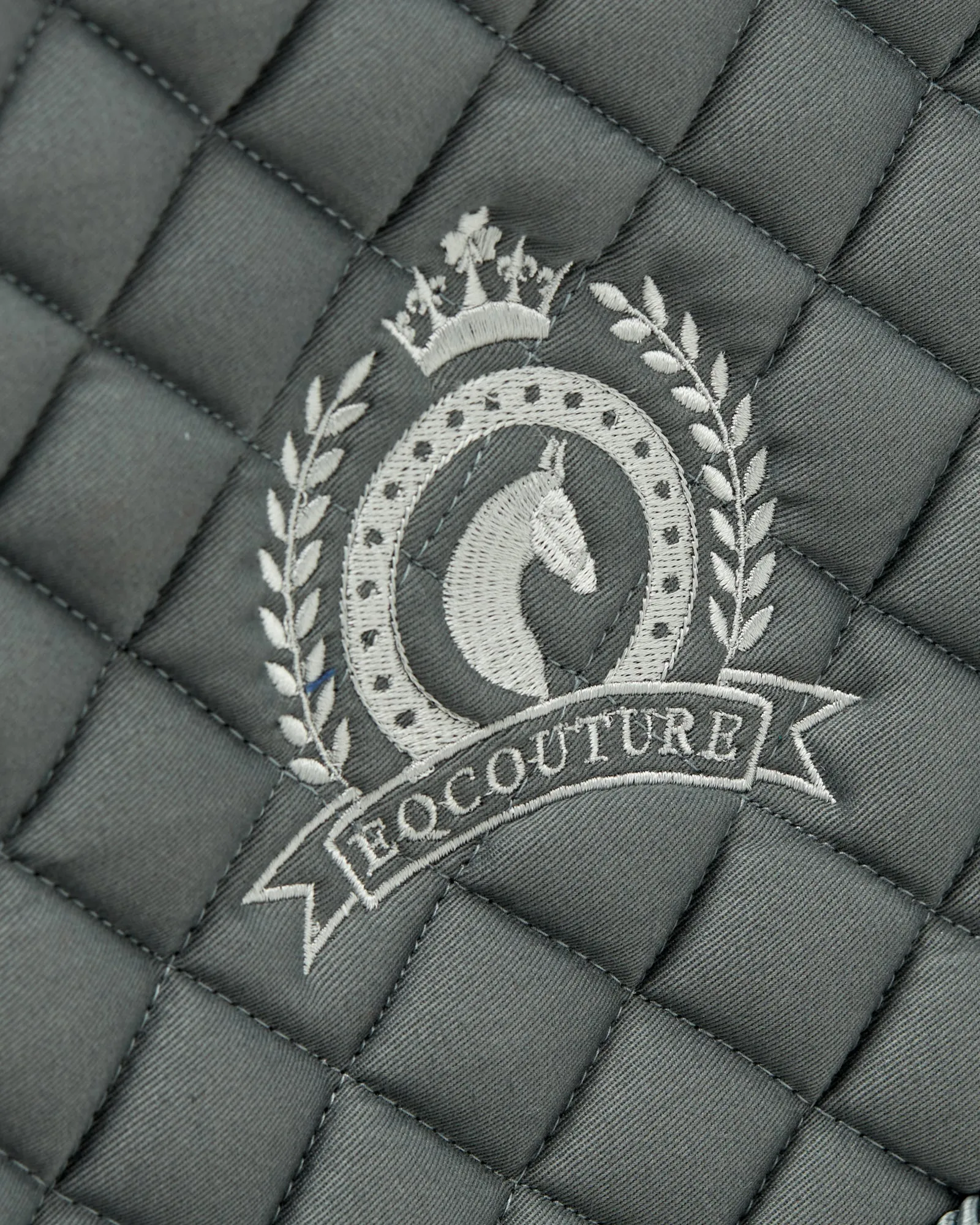 Eqcouture 'Symmetry' Classic Quilt Jumping Saddle Pad - STEEL (GREY)