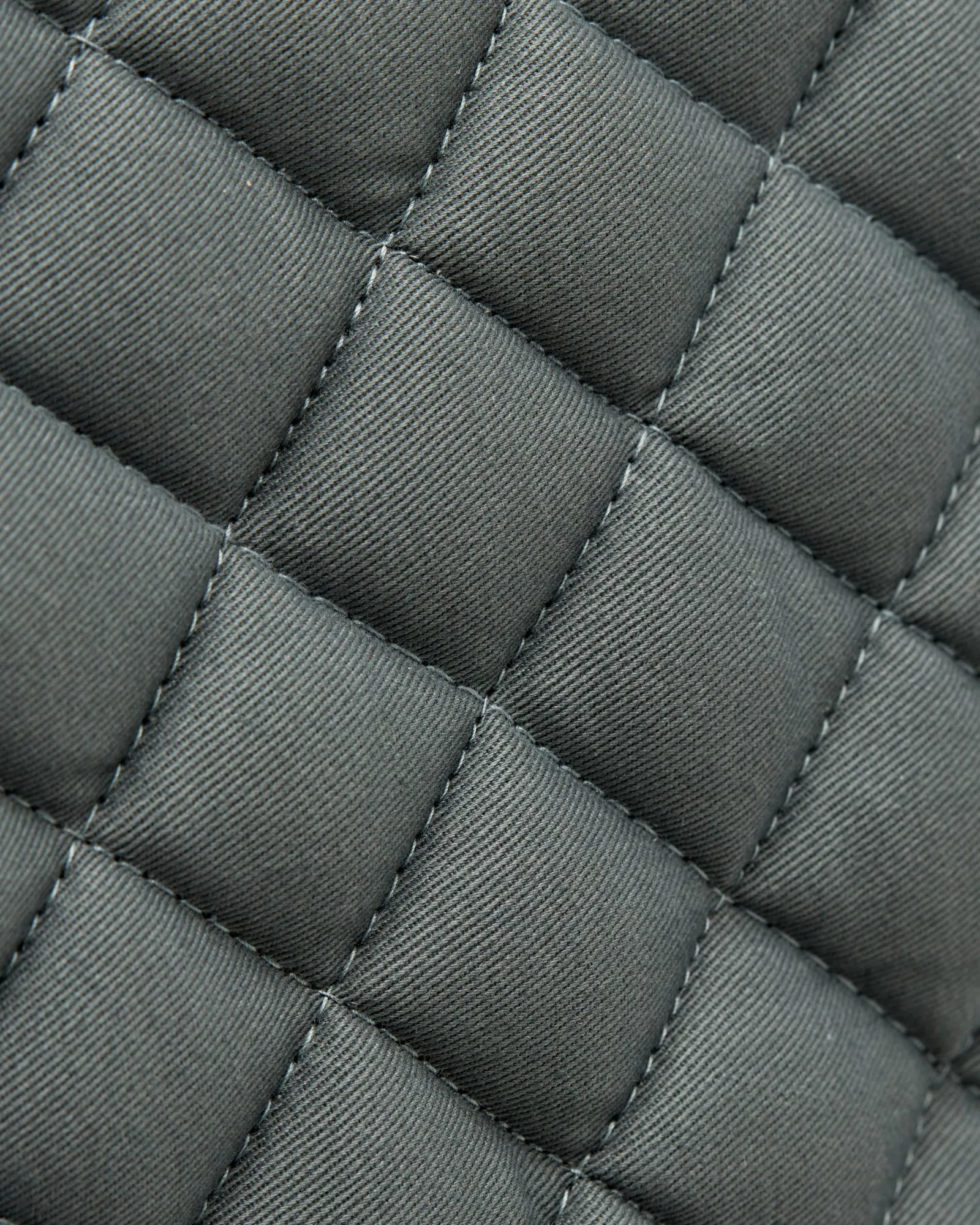 Eqcouture 'Symmetry' Classic Quilt Jumping Saddle Pad - STEEL (GREY)