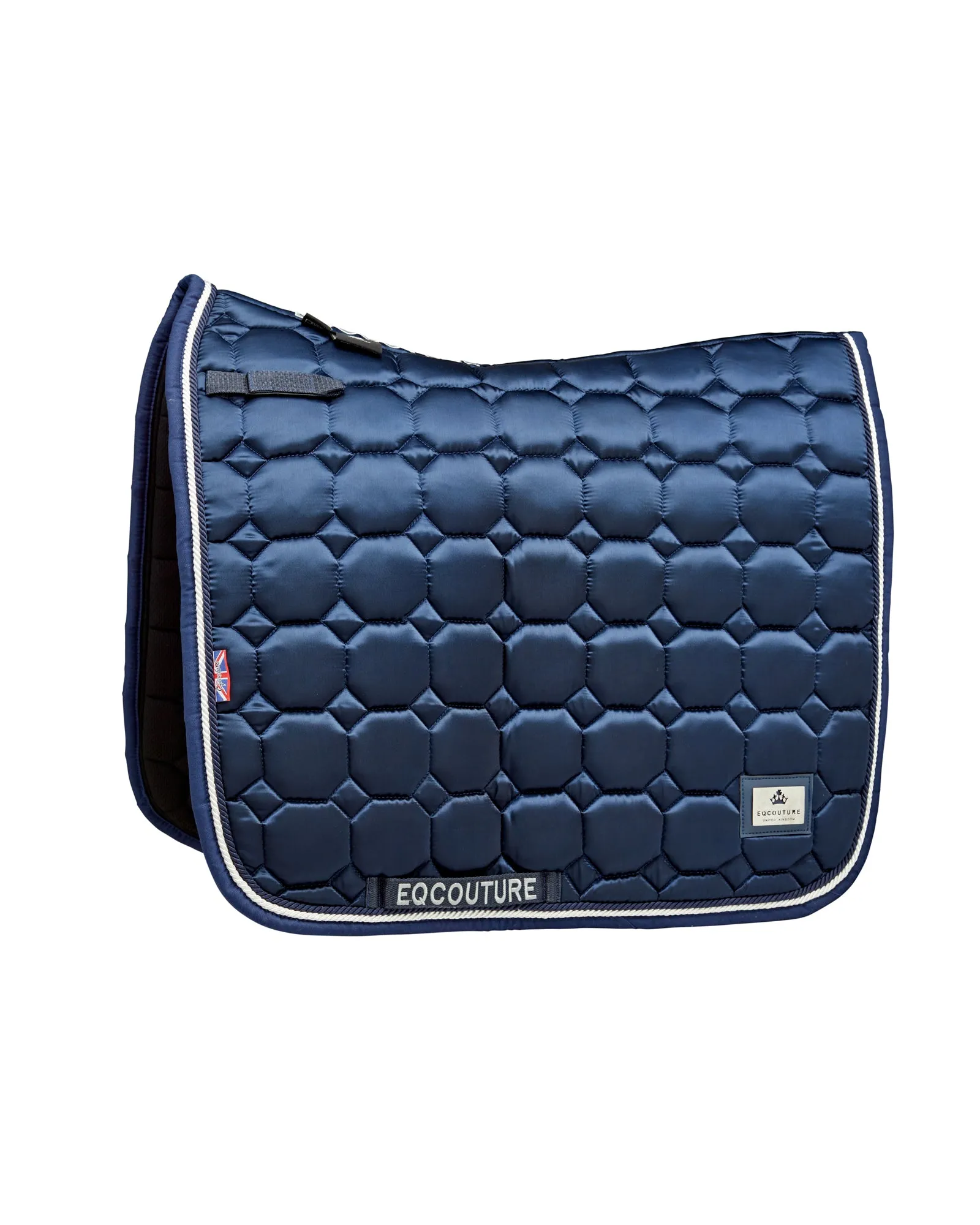 Eqcouture 'Symmetry' Luxury Satin Dressage Saddle Pad - MIDNIGHT (NAVY)