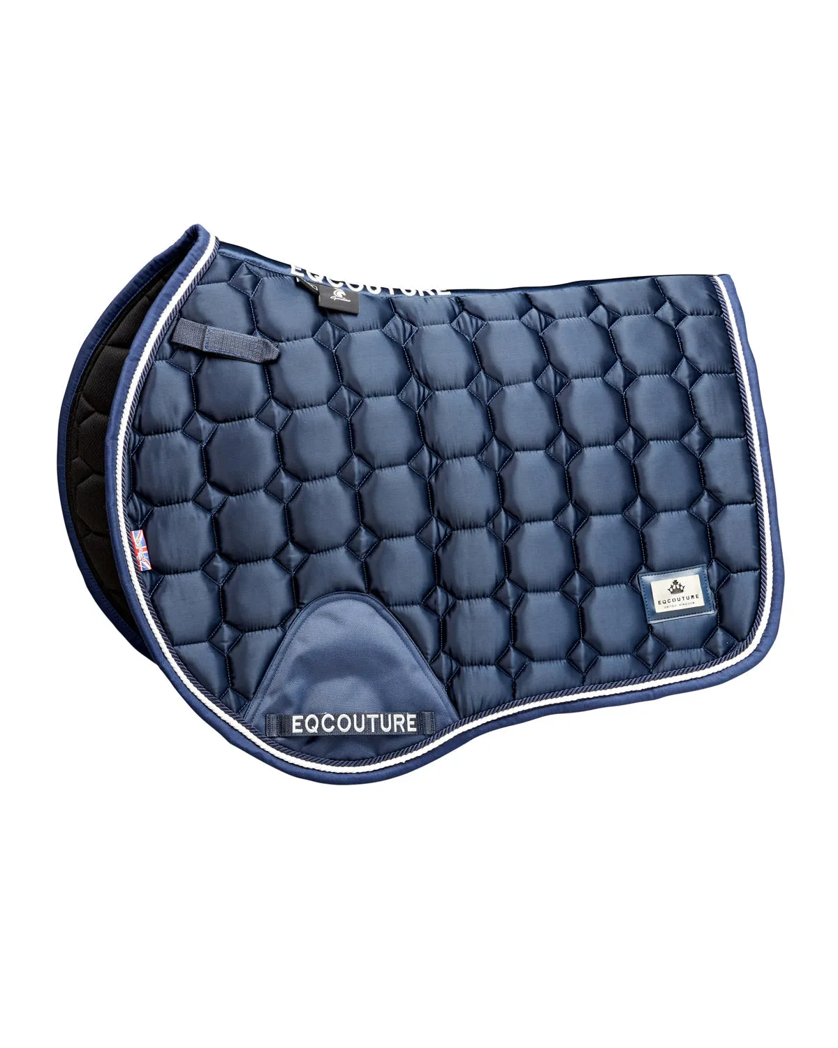 Eqcouture 'Symmetry' Luxury Satin Jumping Saddle Pad - MIDNIGHT (NAVY)