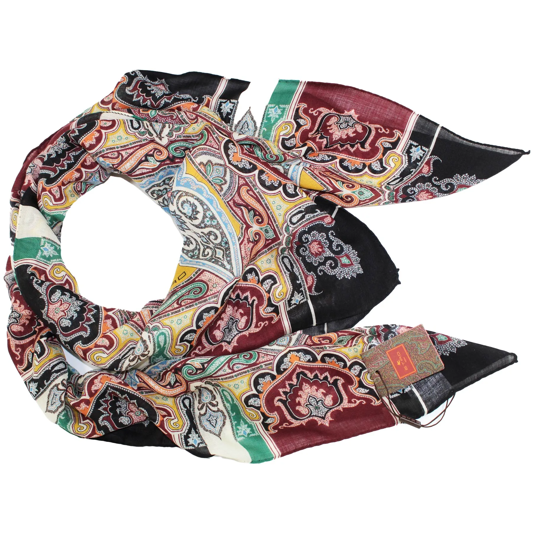 Etro Scarf Ornamental Design - Extra Large Square Cashmere Shawl