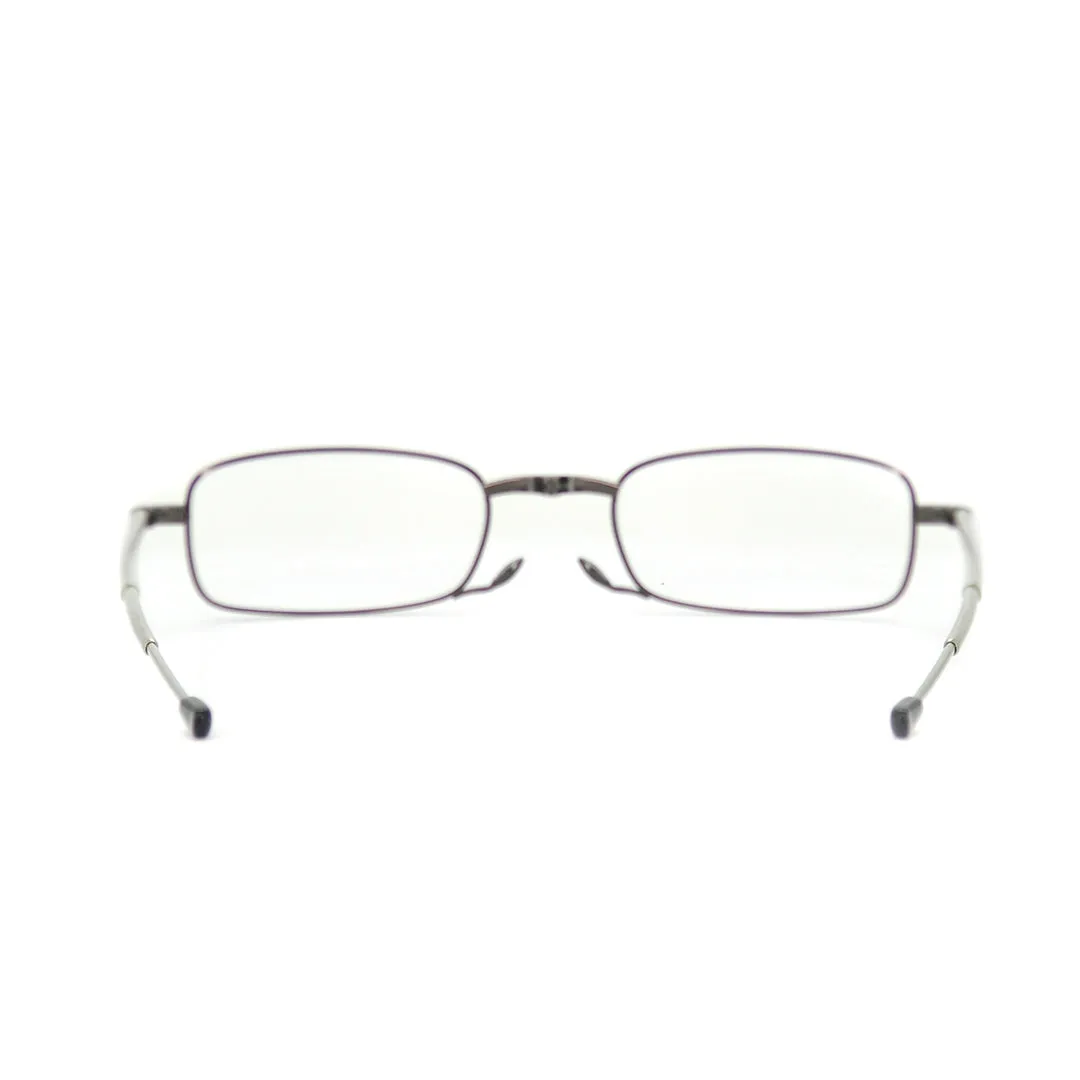 Foster Grant Unisex Silver Metal Square Eyeglasses FG0620GID48200