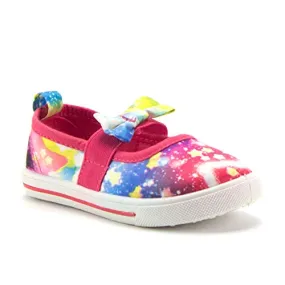 Girls Cay-02I Toddlers Classic Space Galaxy Flats Slip On Canvas Sneakers Shoes