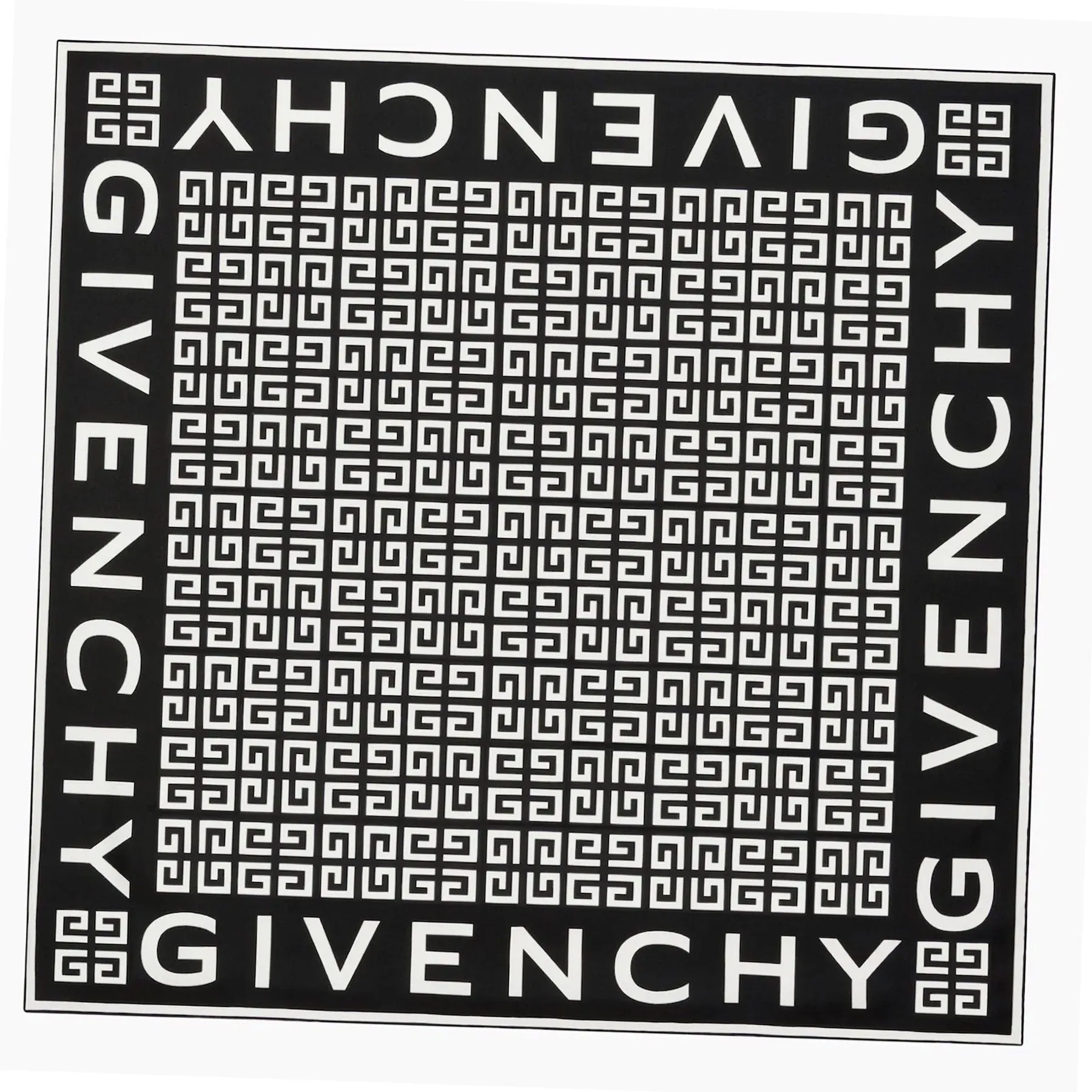 Givenchy Scarf Orange 4G Design - Square Twill Silk Foulard FINAL SALE