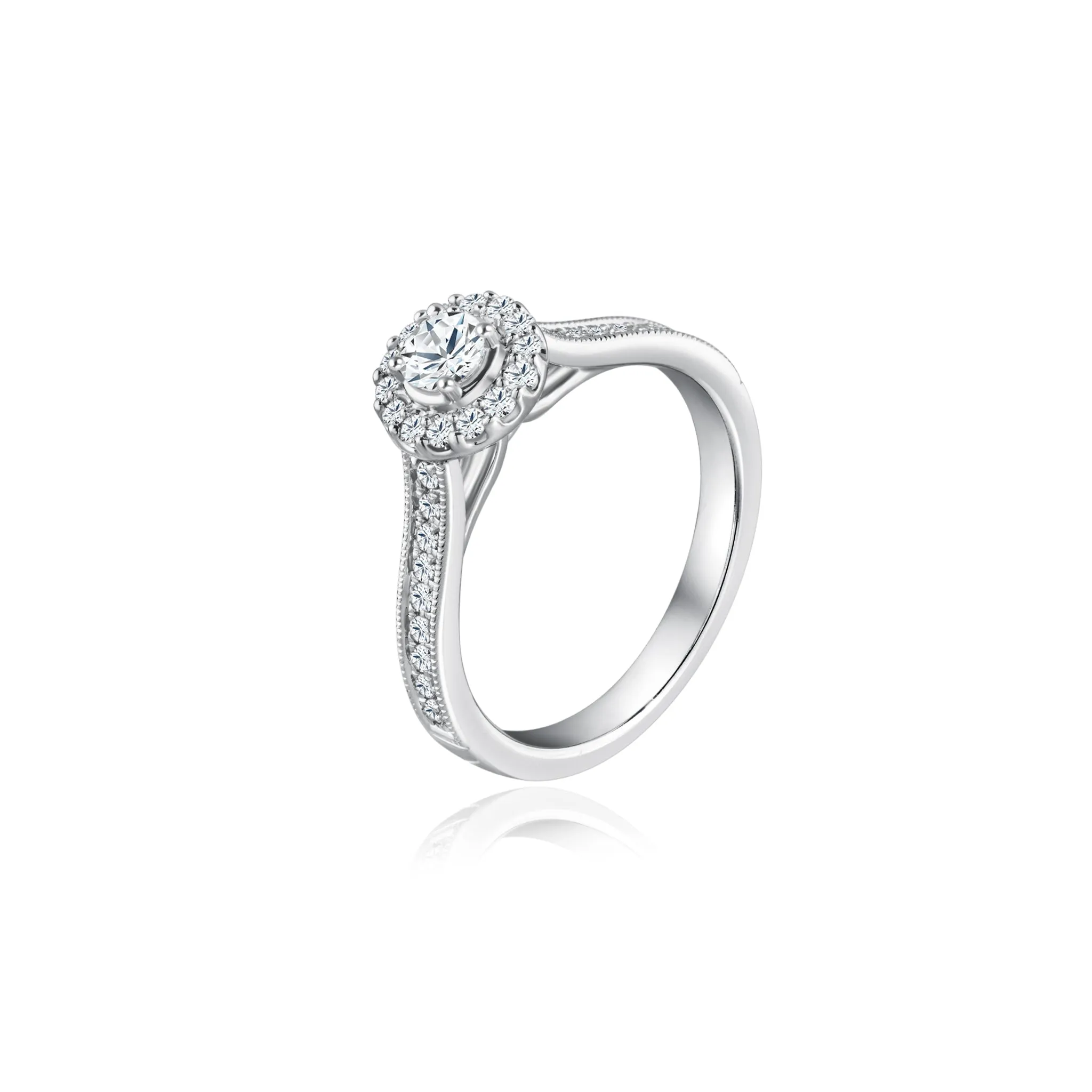 Halo Cluster Diamond Ring