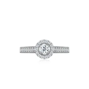 Halo Cluster Diamond Ring