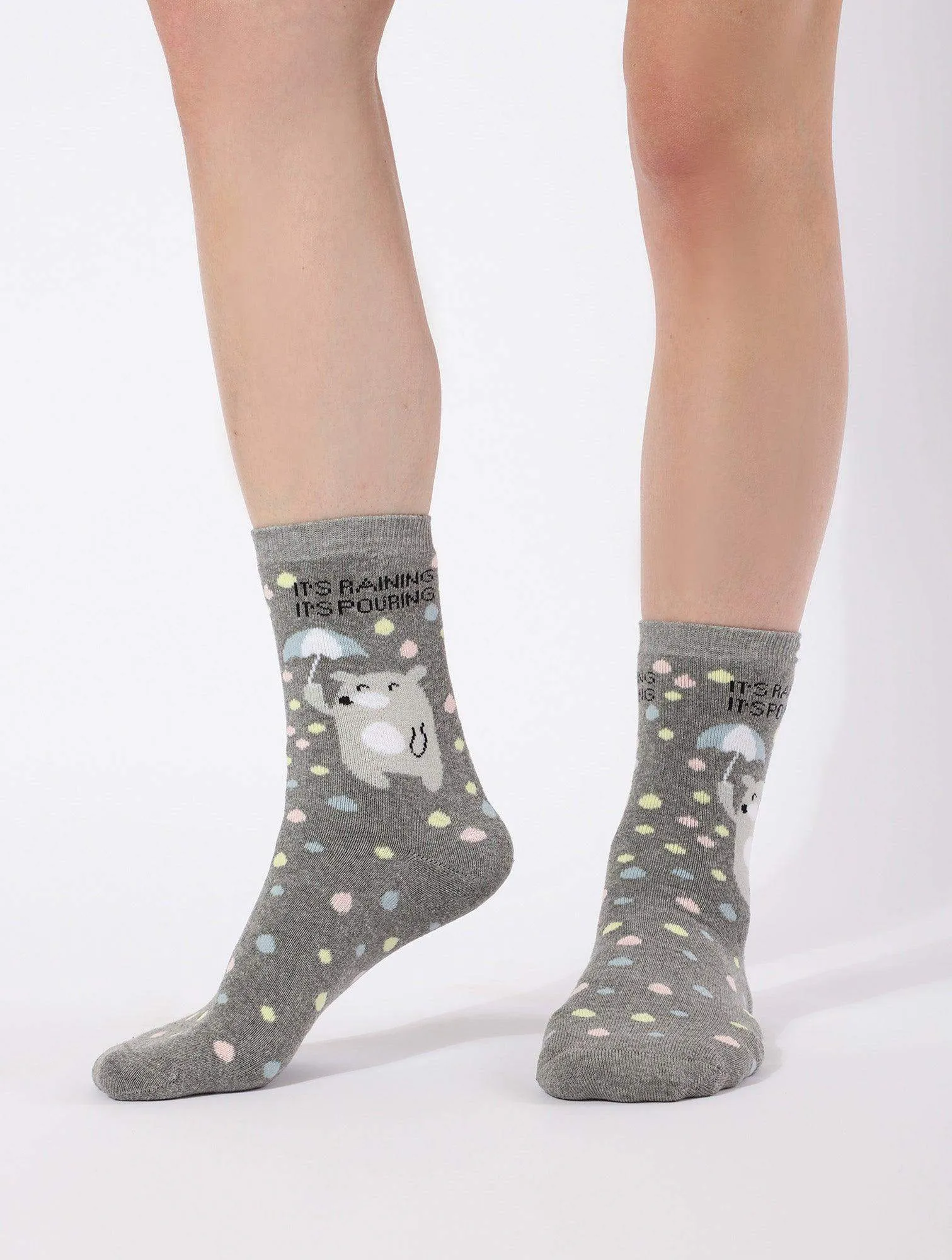 High Ankle Printed Socks