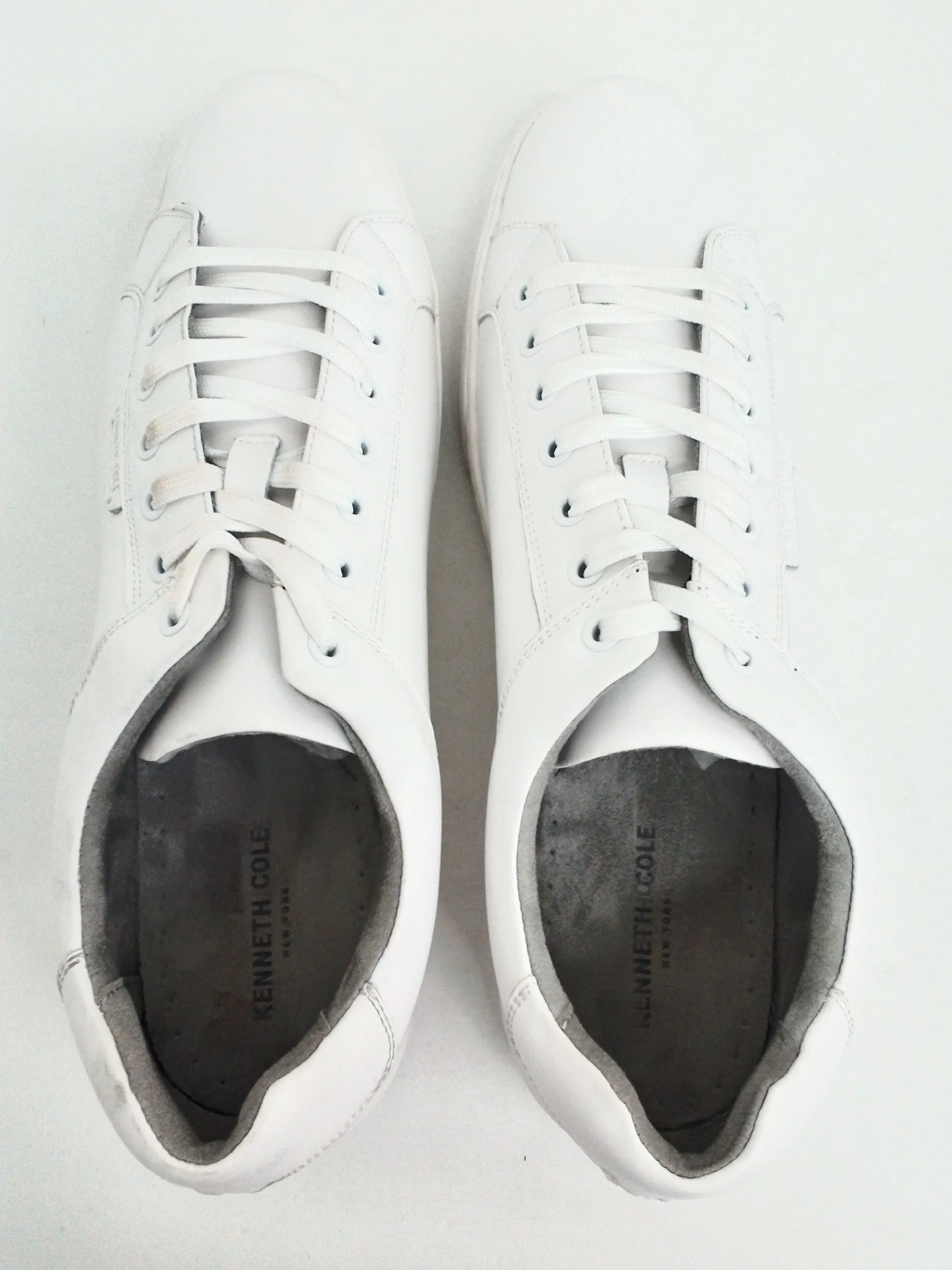 Kenneth Cole Men's White Leather Sneakers Size 13