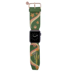 Limited Edition - "Desert Dance" on Vegan Green Cactus Sivella Watchband