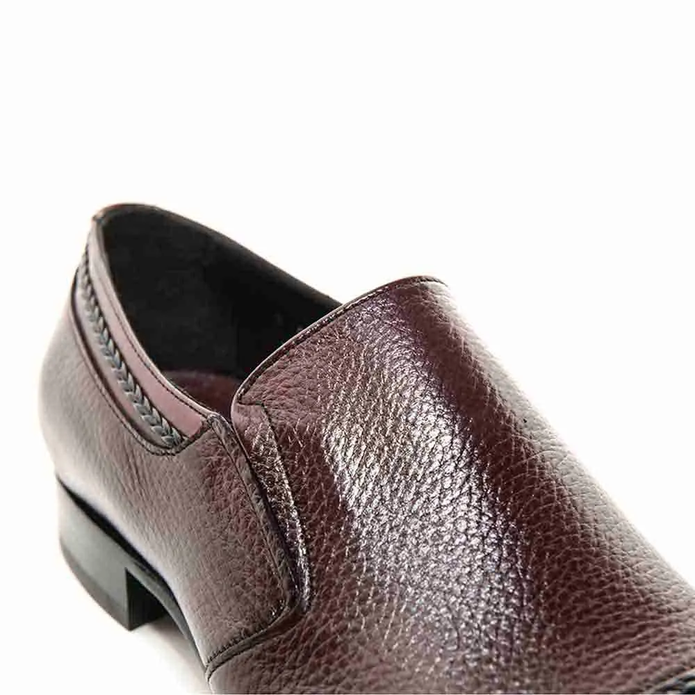 Mario Manzoni Burgundy Genuine Deer Skin Double Gore Slip-On