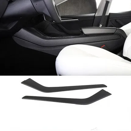 Model 3 / Y Center Control Side Trim - Carbon Fiber Interior Mods