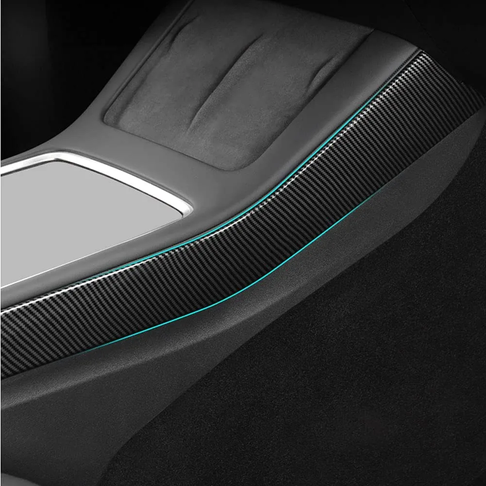 Model 3 / Y Center Control Side Trim - Carbon Fiber Interior Mods