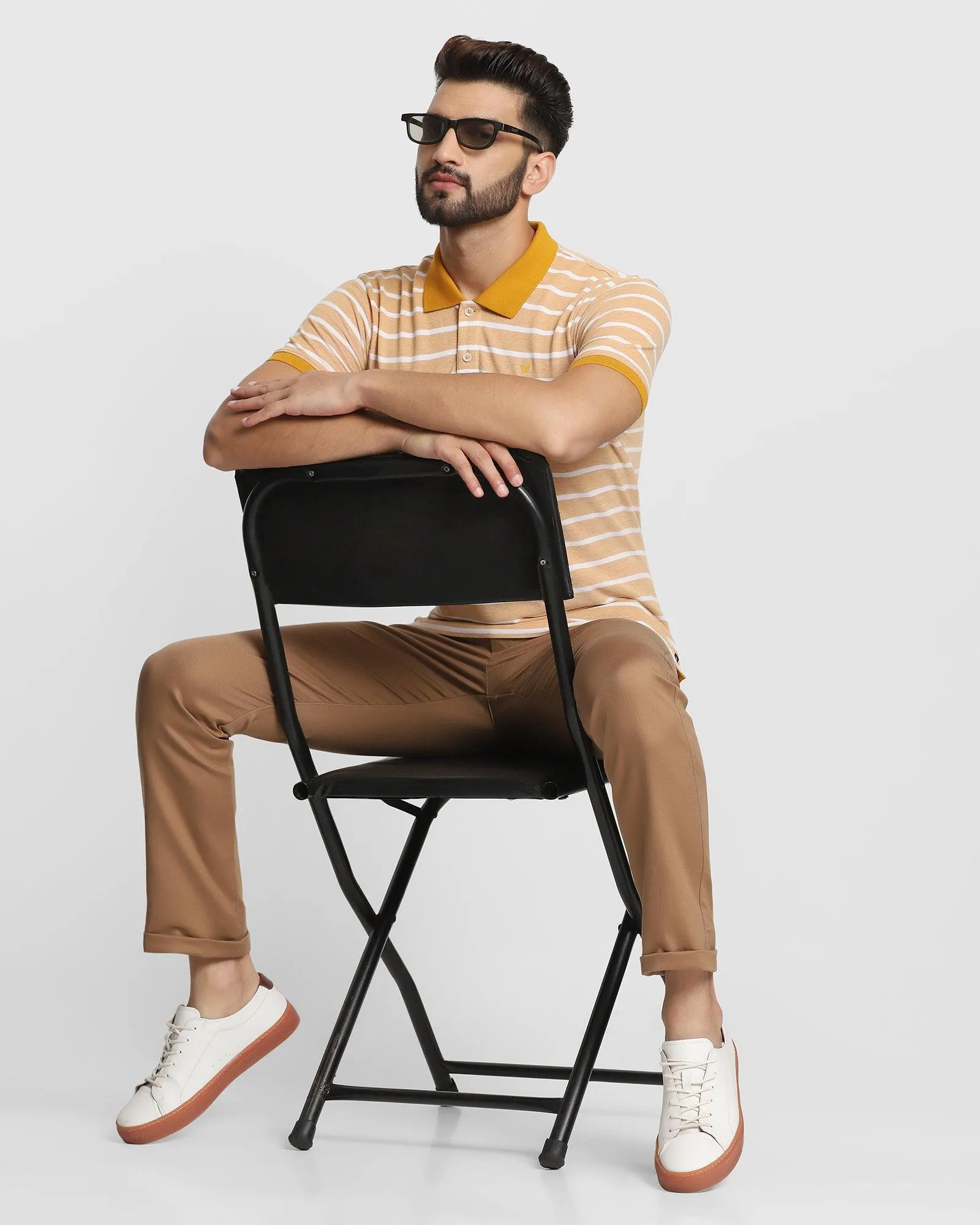 Polo Ochre Striped T-Shirt - Dona