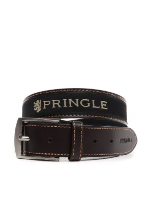 Pringle Casual Leather Belt Brown