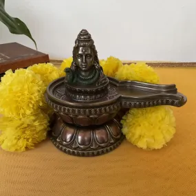 Shivling Bonded Bronze Idol -  Pooja Statue for Home - Festive Decor