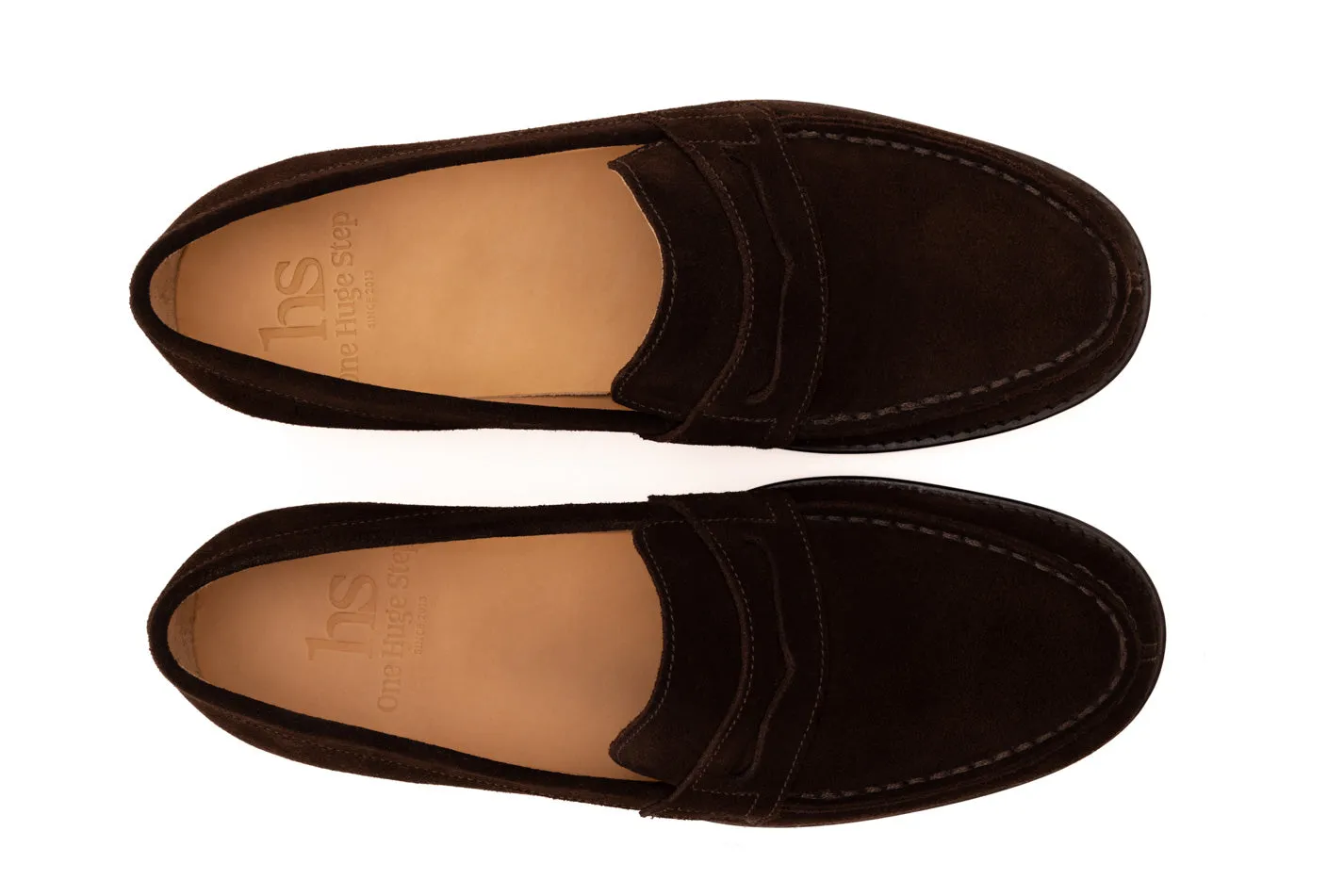 Split toe Penny Loafer with hand-stitched apron