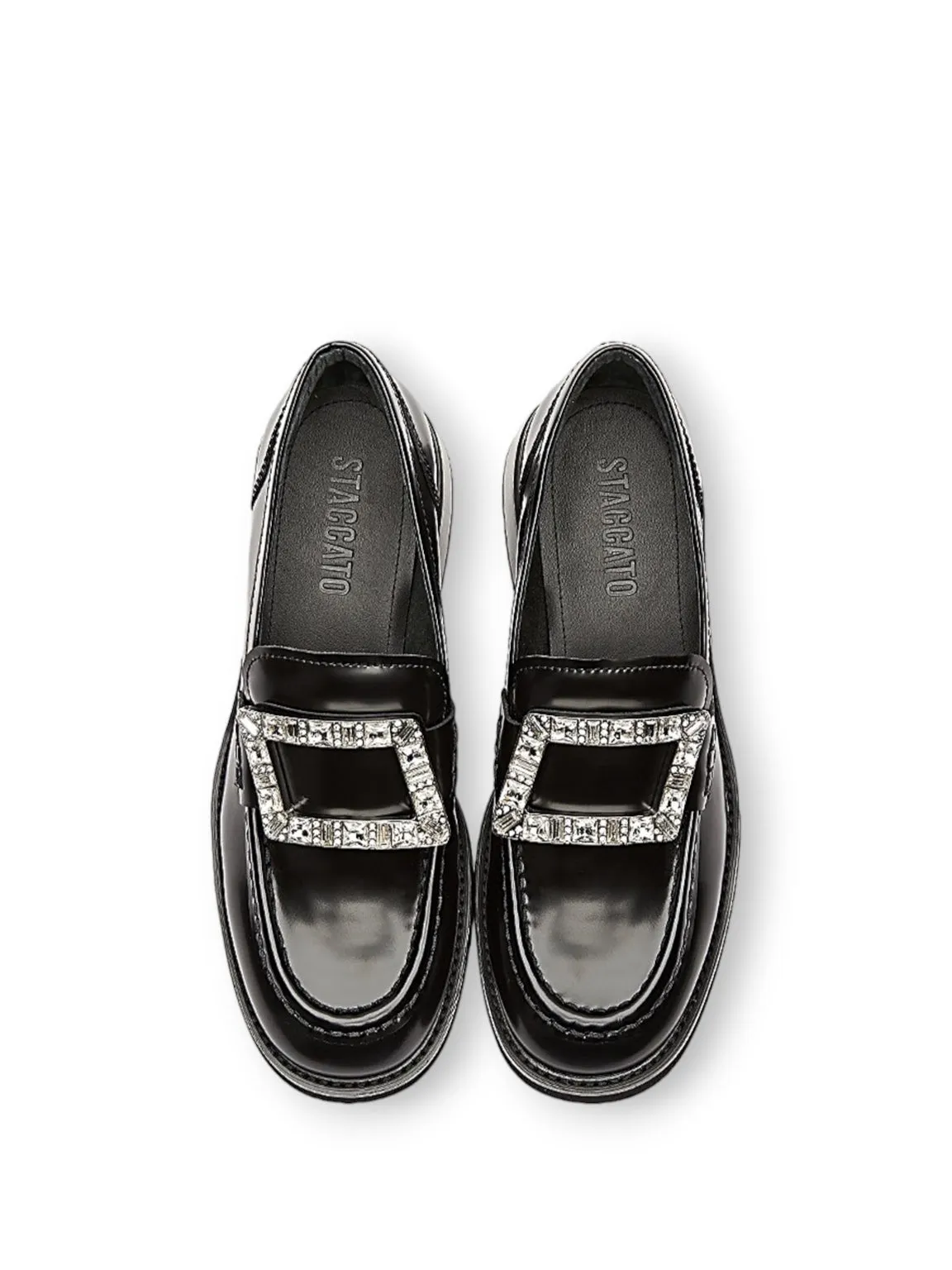 Square Diamanté Slip-on Pop Loafer