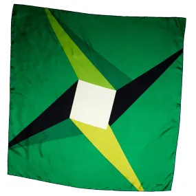 Tom Ford Silk Scarf Green Design - Large 36 Inch Square Foulard SALE