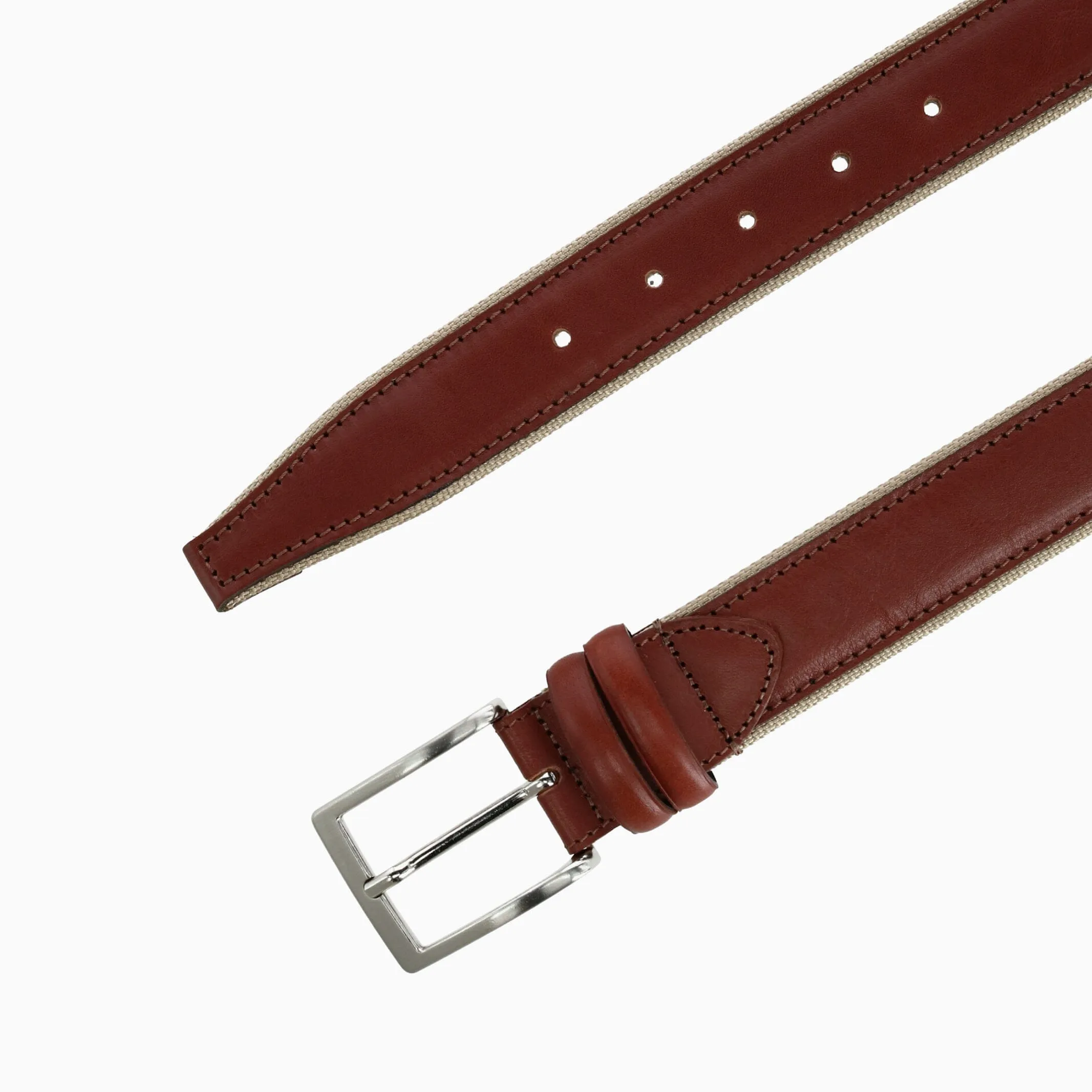 Trafalgar Cognac and Tan Casual Belt