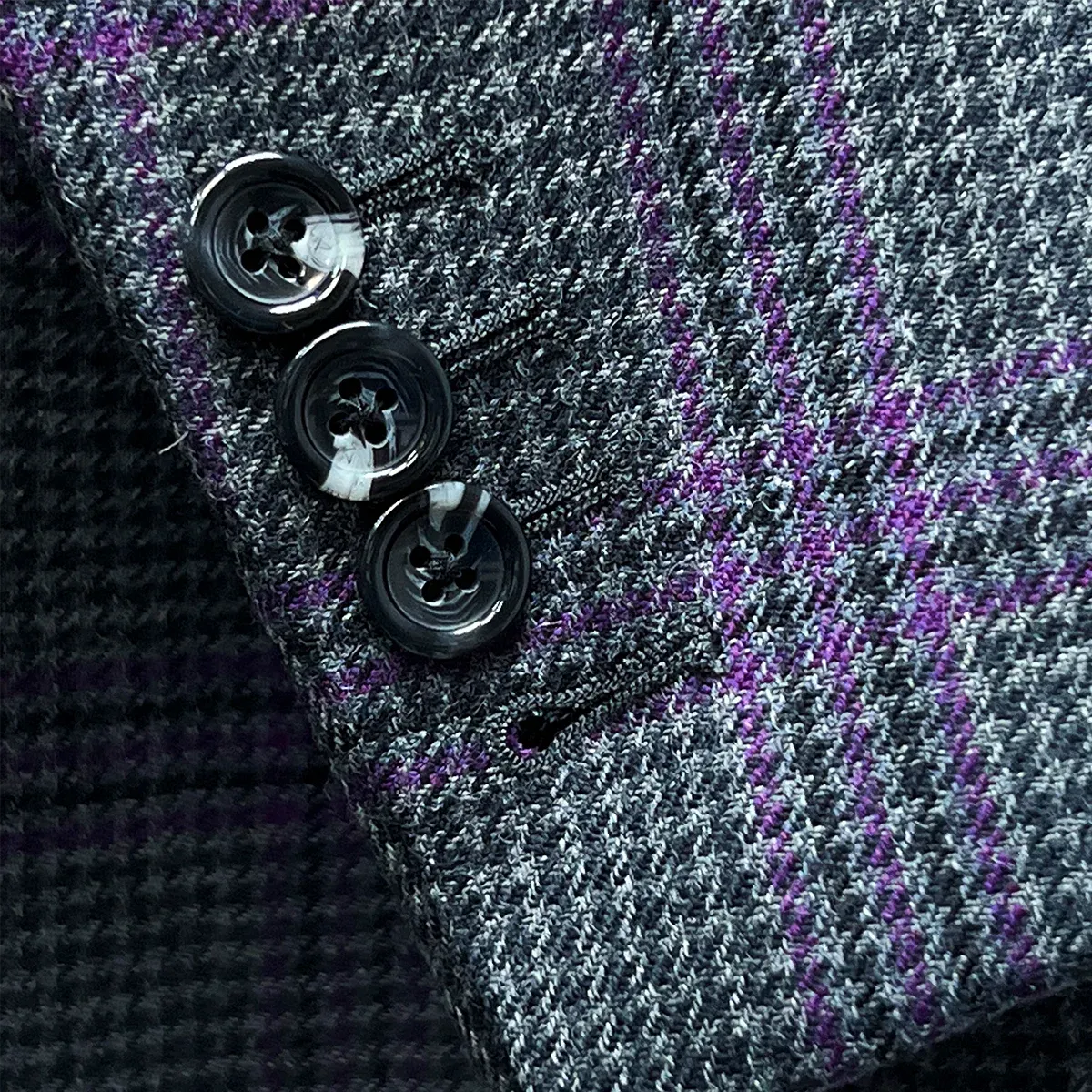 Westwood Hart Grey with Purple Plaid Houndstooth Sport Coat