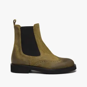 Women's suede chelsea boot